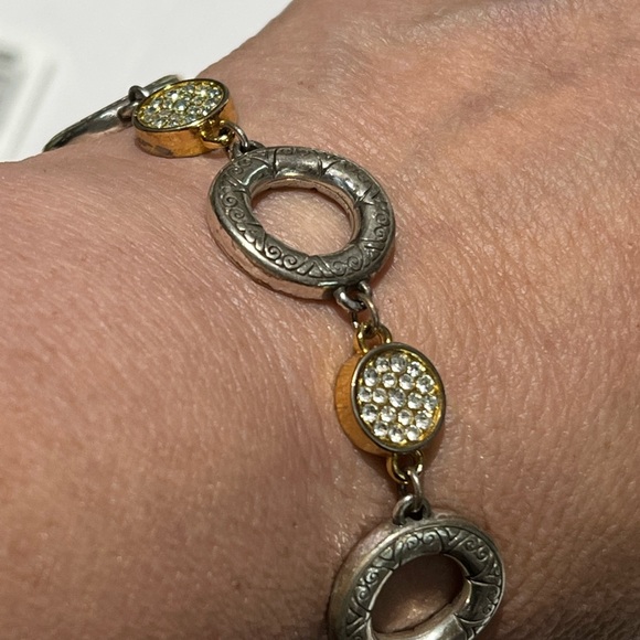 Brighton Link Bracelet with Pave Rhinestones - Picture 5 of 6